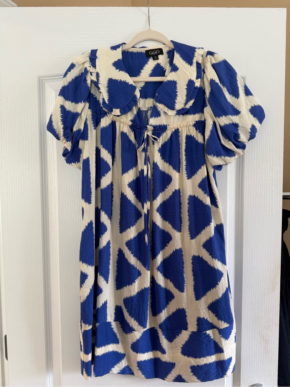 Blue & White 4th of July Midi Dress with pockets - Picture 3 of 9